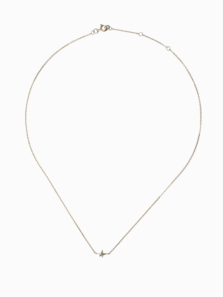 Náhrdelník hvězda malá žluté zlato 02
