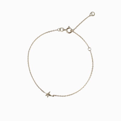 Náramek hvězda malá žluté zlato 01