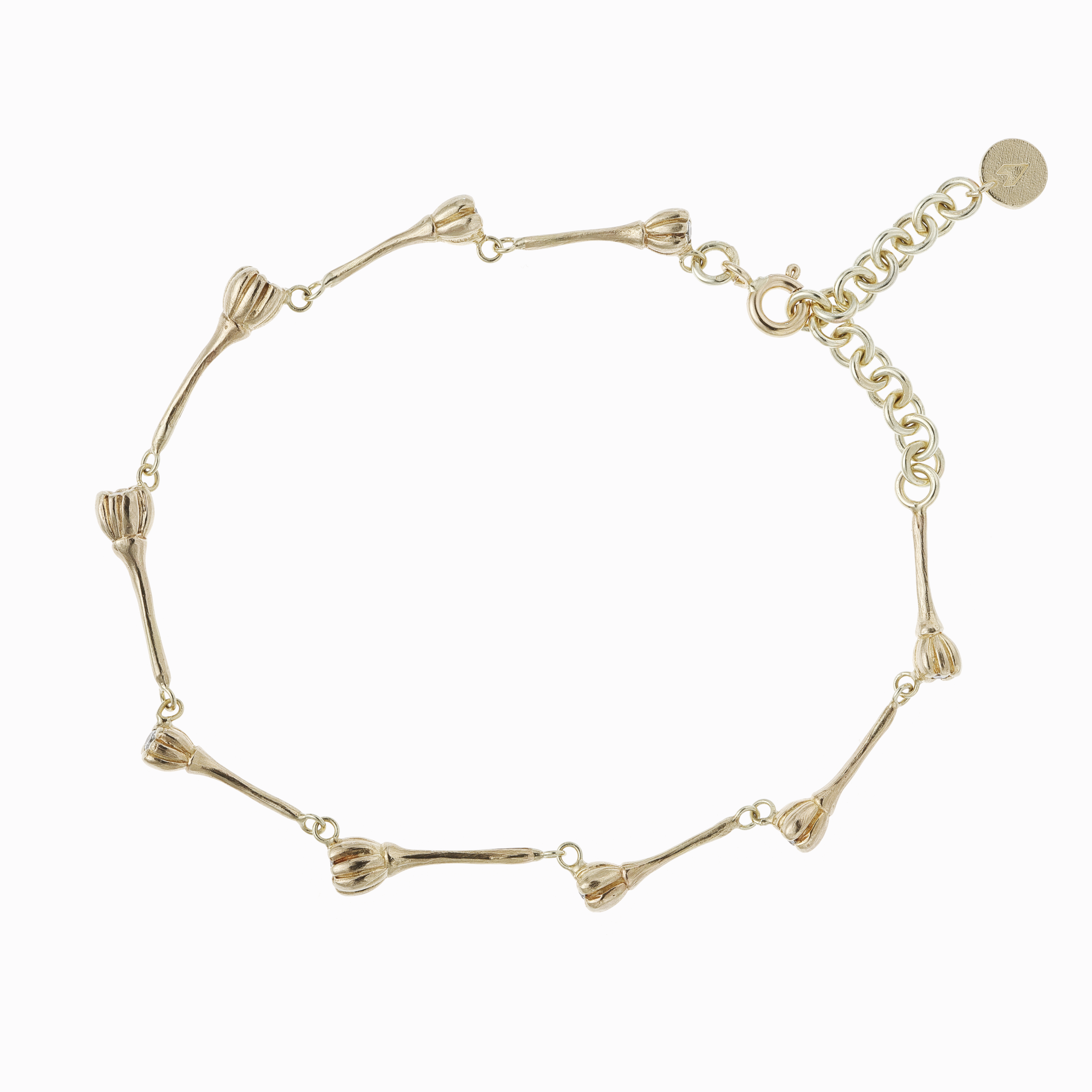 náramek věněček žluté zlato 01