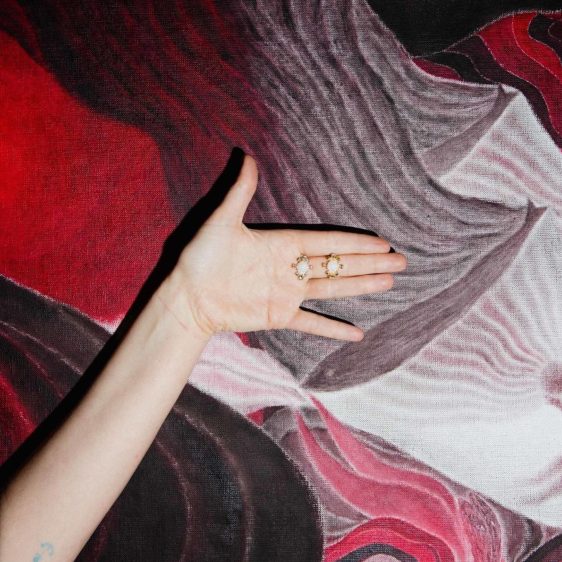 Náušnice Kvítí s opály Janja Prokić Mitmem