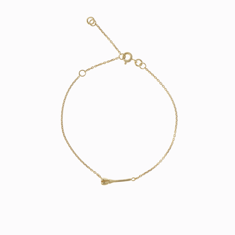 Náramek kvítek žluté zlato