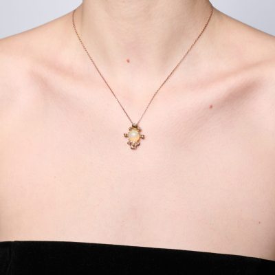 náhdelník mitmem s opálem růžové zlato image