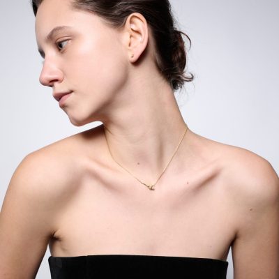 náhrdelník kvítek s perlou stříbro image