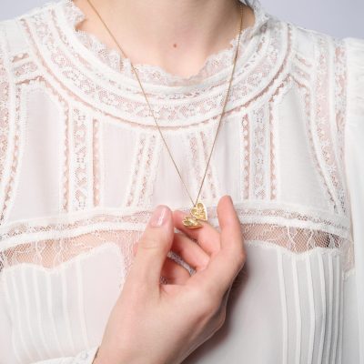 náhrdelník srdce medailon žluté zlato image