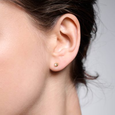 náušnice malé kvítky s perlami stříbro image