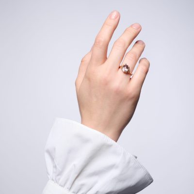 prsten hvězdný les růžové zlato image