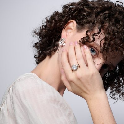 prsten hvězdný s kamenem stříbro image