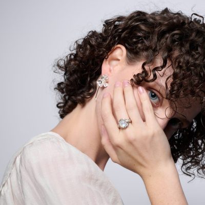 prsten hvězdný s kamenem stříbro image