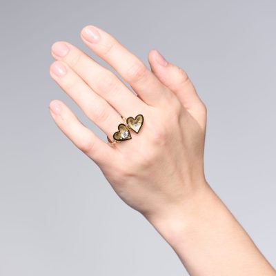 prsten srdce otevírací žluté zlato image