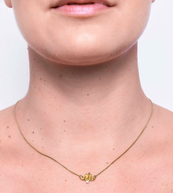 Lumo šperk Náhrdelník plamínky s briliantem