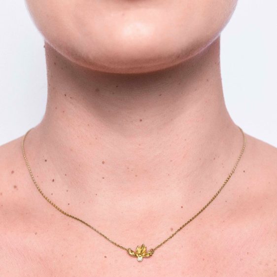 Lumo šperk Náhrdelník plamínky s briliantem