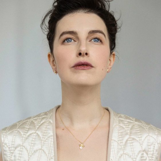 Sára Vondrášková Náhrdelník plameny s kamenem kolekce Lumo