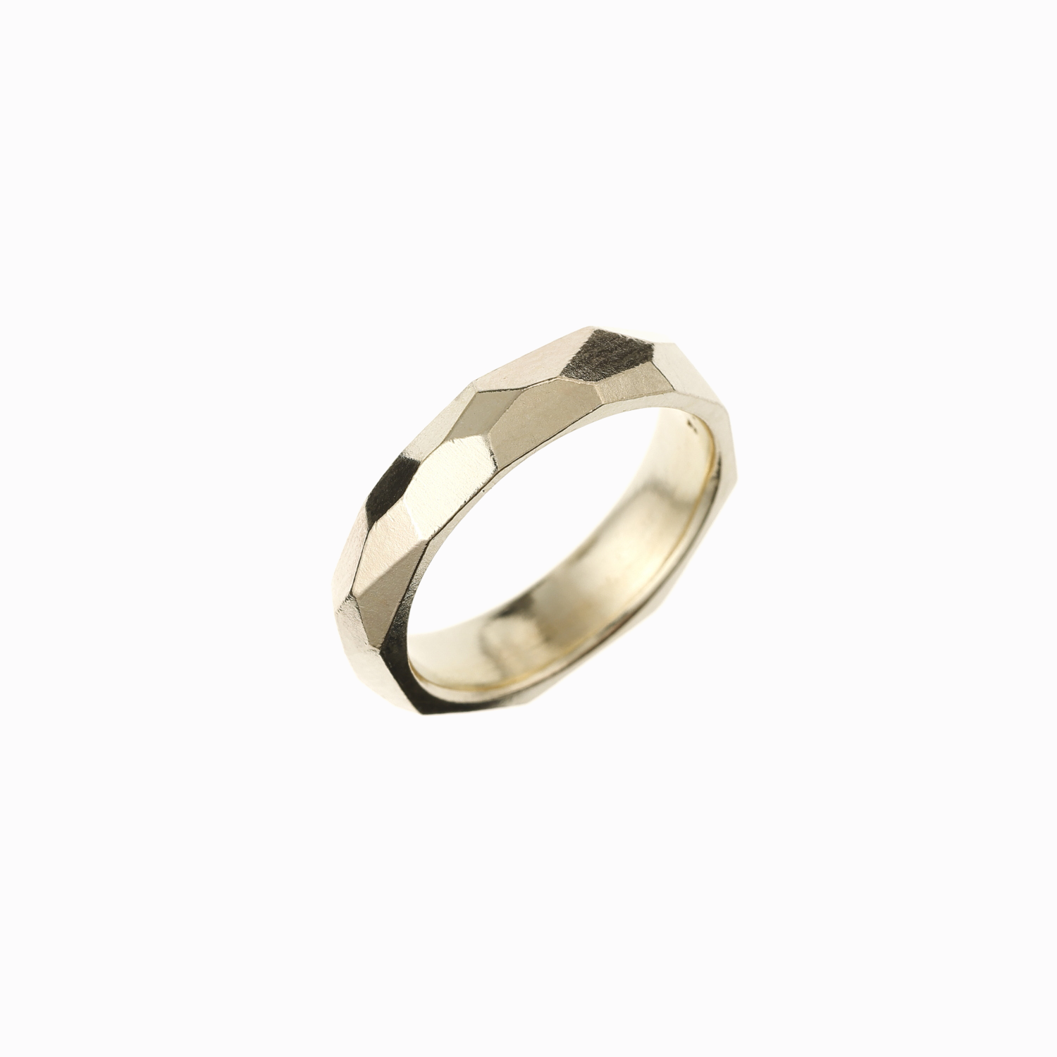 Dámský snubní prsten hranatý žluté zlato 01