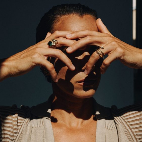 Prsten Had se Zeleným Turmalínem