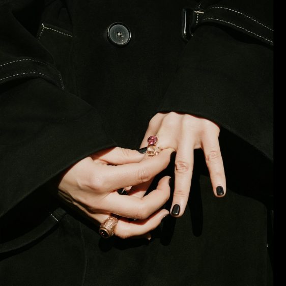 Prsten Had s červeným turmalínem