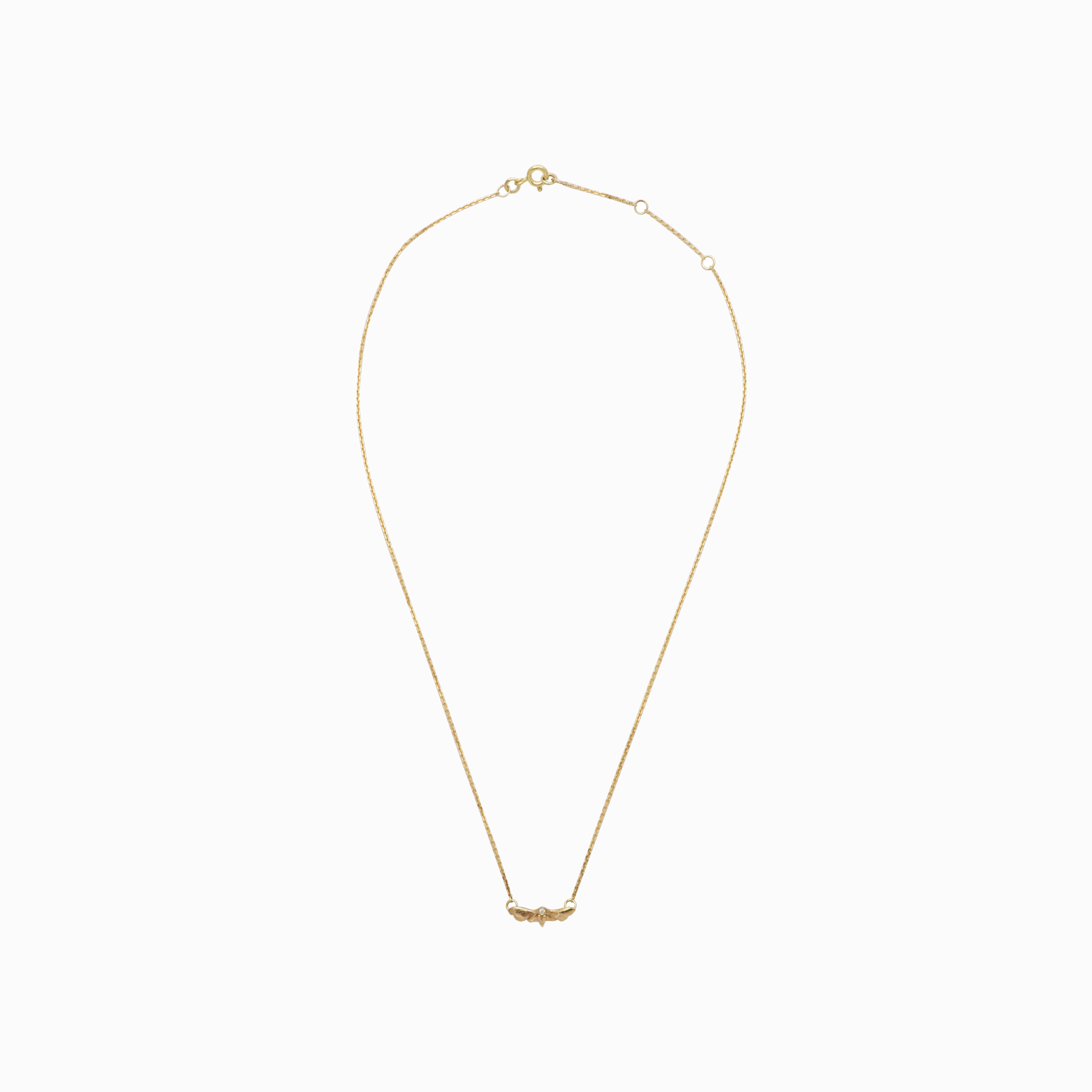 Náhrdelník mini můra 02 žluté Amor Fati náhrdelník můra žluté zlato