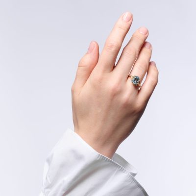 prsten hvězdný les žluté zlato image