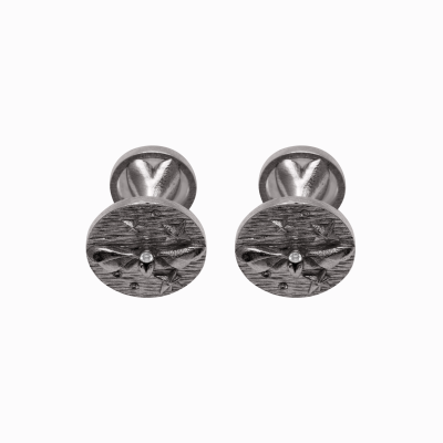 Manžetové knoflíčky s kamenem - limitka 04 ruthenium Amor Fati Manžetové knoflíčky s kamenem limitka ruthenizové stříbro Janja Prokić