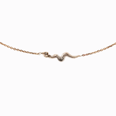 Náhrdelník Had mini růžové zlato 01