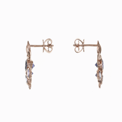 Náhrdelník Lumo plameny s tanzanity originál růžové zlato 02