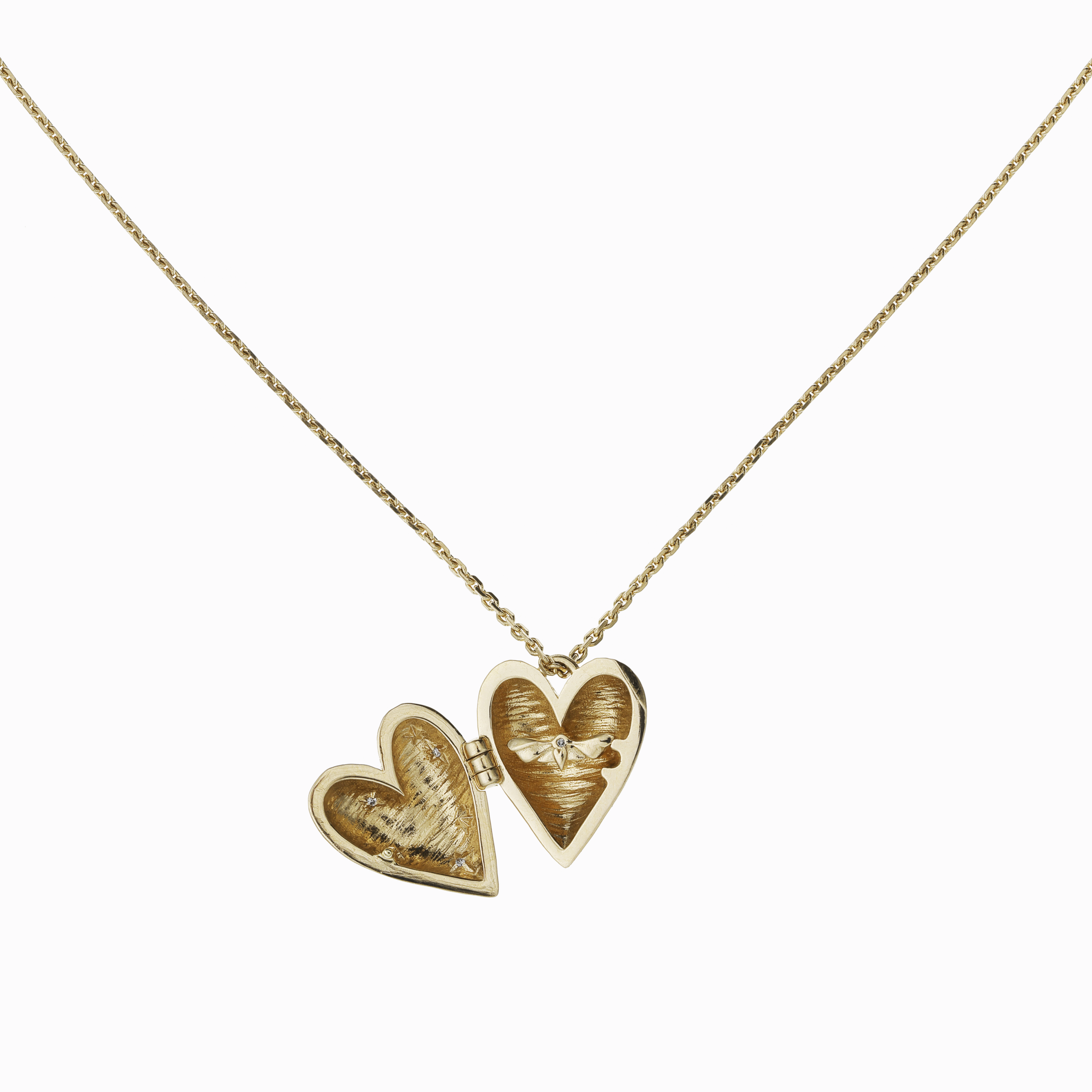 Náhrdelník Srdce medailon žluté zlato 01