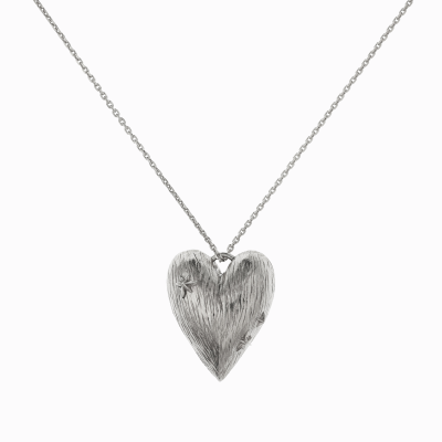 Náhrdelník Velké srdce stříbro 01
