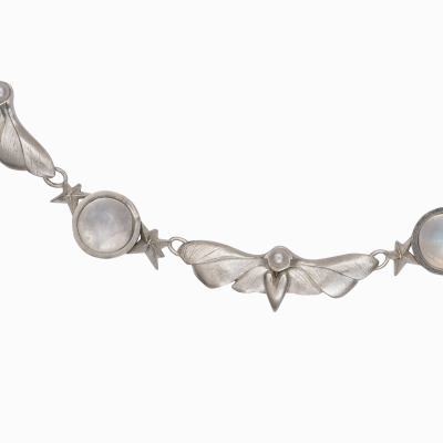 Náhrdelník chain můry s kameny stříbro Amor Fati Náhrdelník chain můry s kameny stříbro limitka