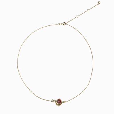 Náhrdelník had s turmalínem žluté zlato 02