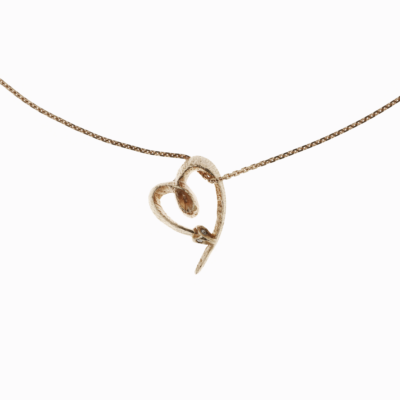 Náhrdelník had srdce růžové zlato 01