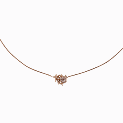 Náhrdelník mlhovina s morganizem 01 růžové zlato Amor Fati Náhrdelník mlhovina s morganitem růžové zlato