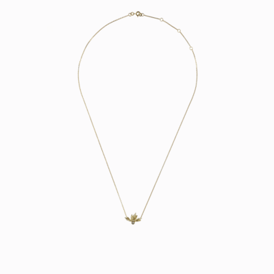 Náhrdelník plamínek s briliantem žluté zlato 02