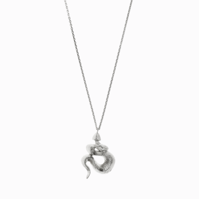 Náhrdelník velký Had stříbro 01