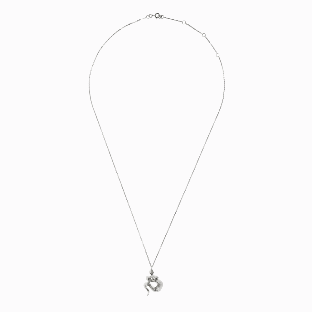 Náhrdelník velký Had stříbro 02