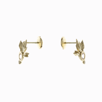 Náušnice Grand plameny s morganity žluté zlato 02