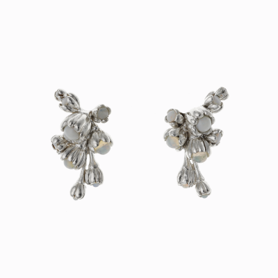 Náušnice asymetrické velké - limitka stříbro 01