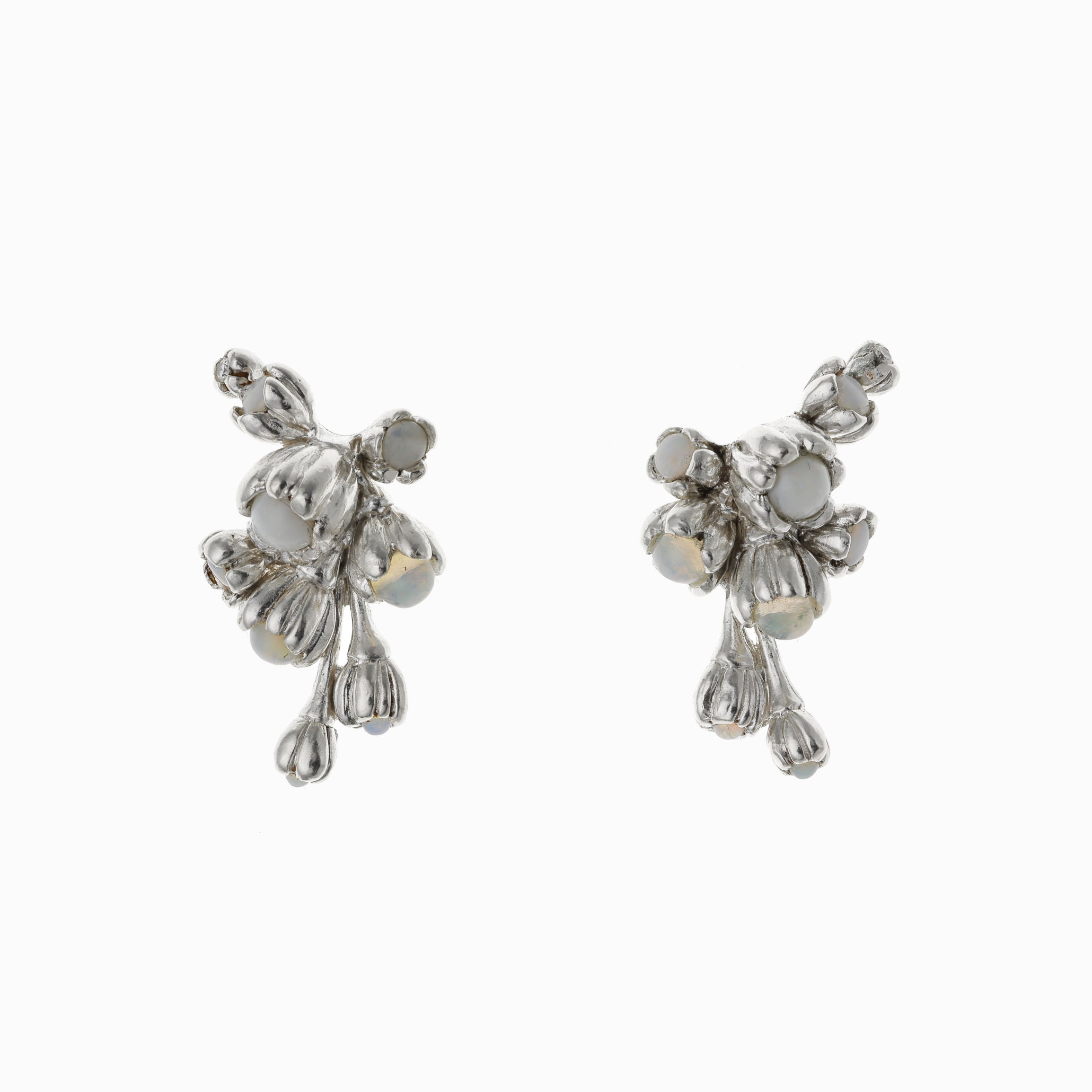 Náušnice asymetrické velké - limitka stříbro 01