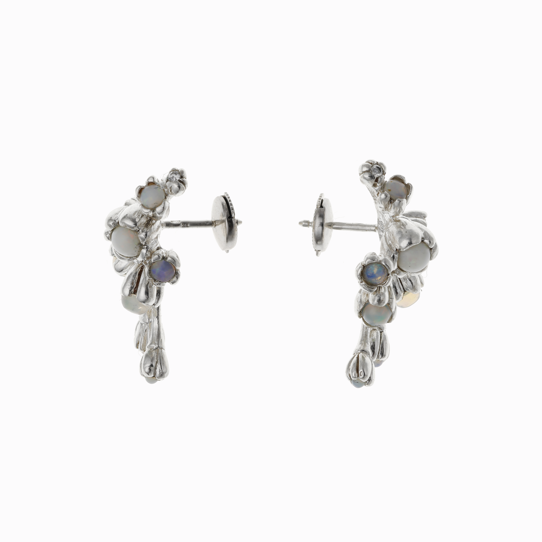 Náušnice asymetrické velké - limitka stříbro 02