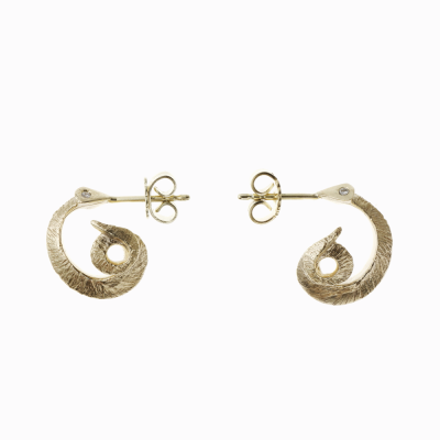 Naušnice had malé kruhy žluté zlato 02