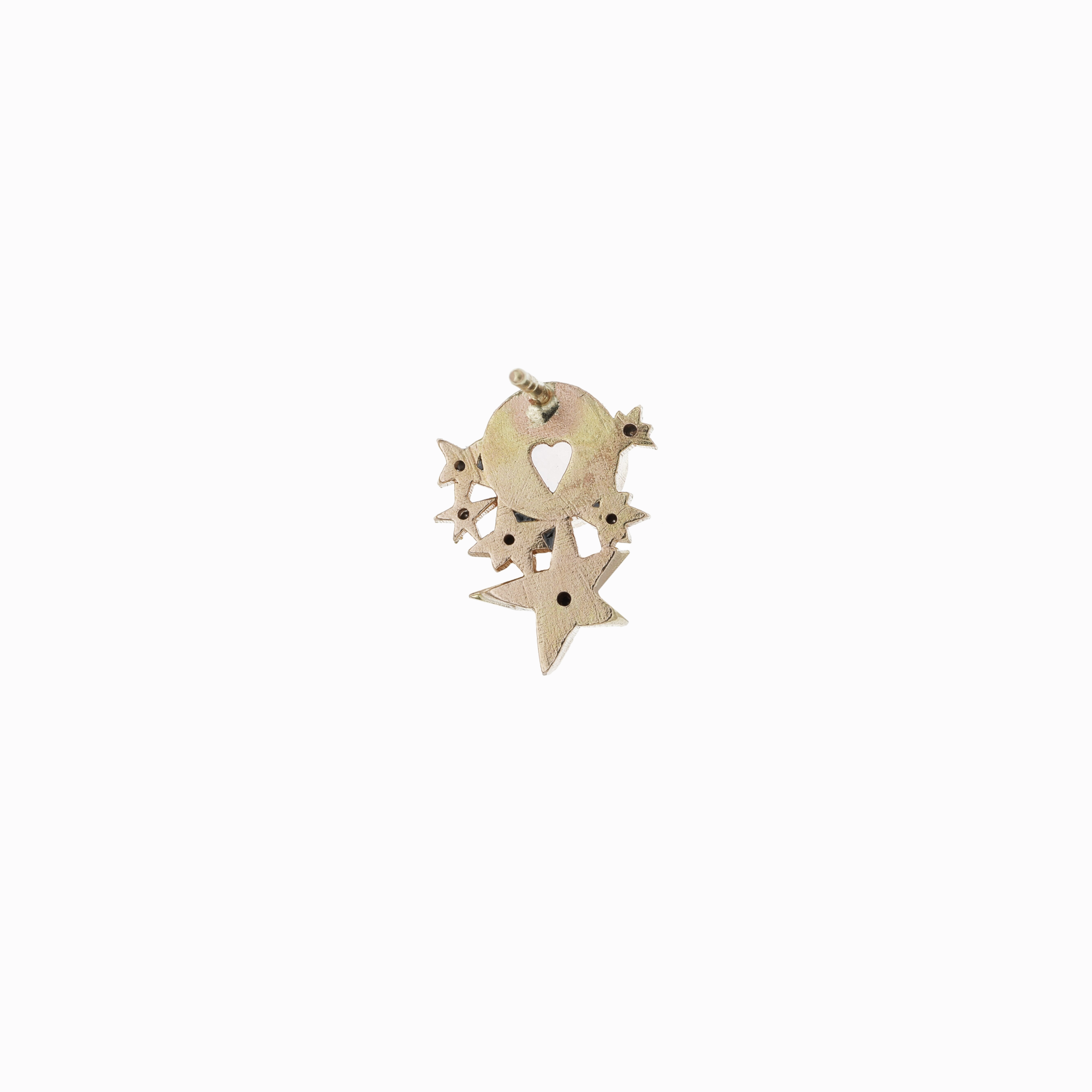 Náušnice mlhovina s morganitem 1ks 02 růžové zlato Amor Fati Náušnice mlhovina s morganitem 1ks růžové zlato