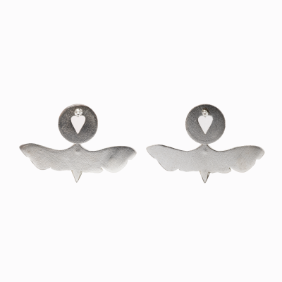 Náušnice můra s kamenem stříbro Amor Fati Náušnice můra s kamenem stříbro