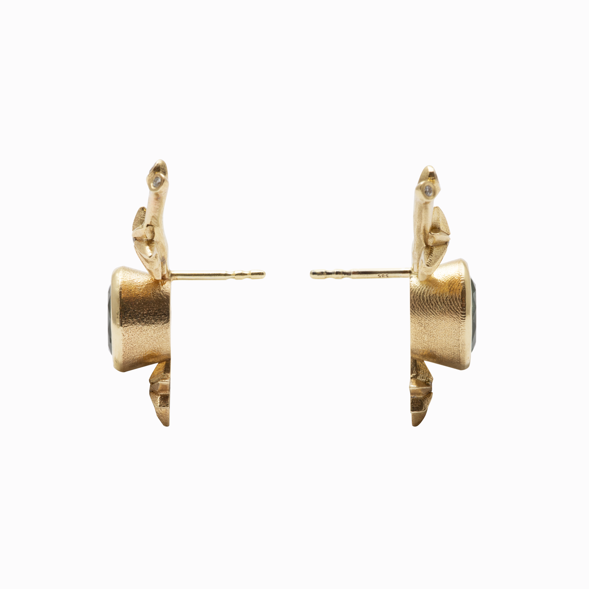 Amor fati Náušnice větvičky s akvamarínem limitovaná edice