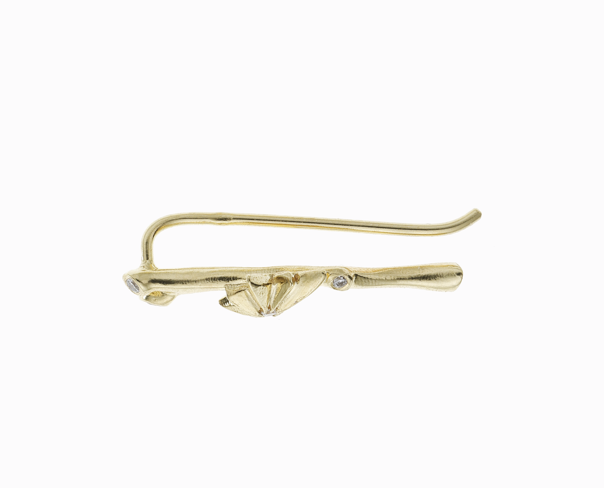 Amor Fati Náušnice větvičky s hvězdami levá žluté zlato