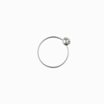 Prsten lebka stříbro 02