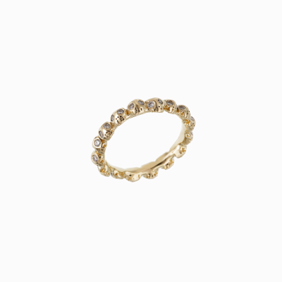 Prsten lebky orchestr 14K certifikované žluté zlato 01