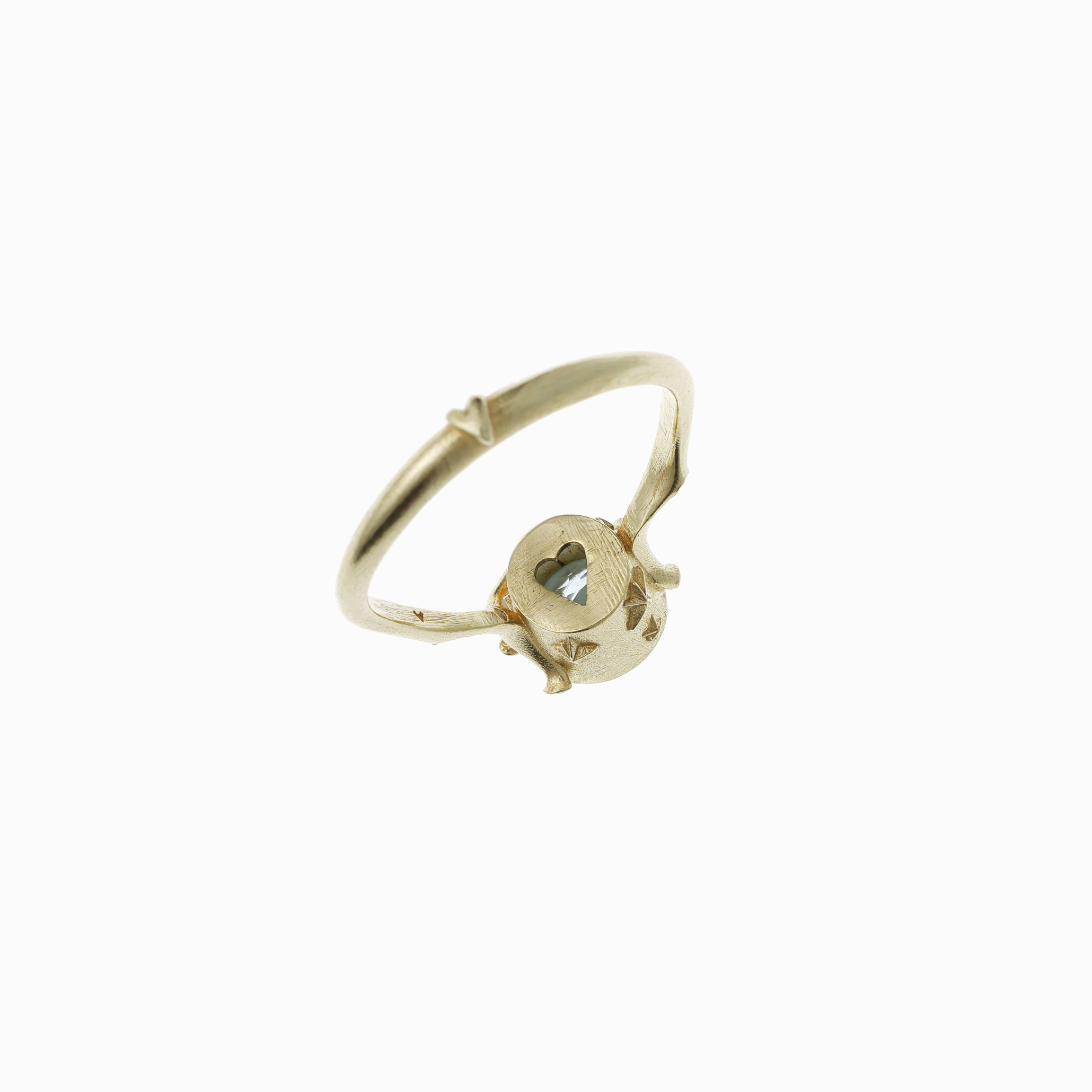 Prsten větvička s akvamarínem 06 žluté zlato Amor Fati Prsten větvička s akvamarínem žluté zlato Janja Prokić