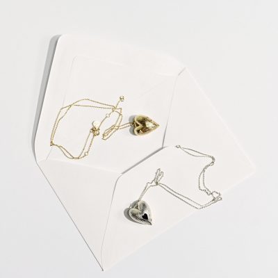 Valentýnský Náhrdelník velké srdce Valentýnské šperky náhrdelník velké srdce náušnice velké srdce Janja Prokić