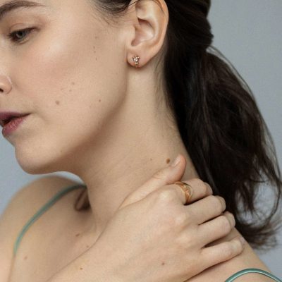 Náušnice srdce s brilianty Náušnice srdce s brilianty kolekce Love is in the Air