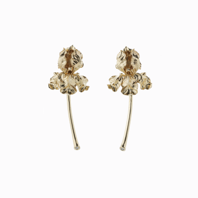 Náušnice Iris žluté zlato 01