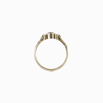 Zásnubní prsten Iris žluté růžový safír 04